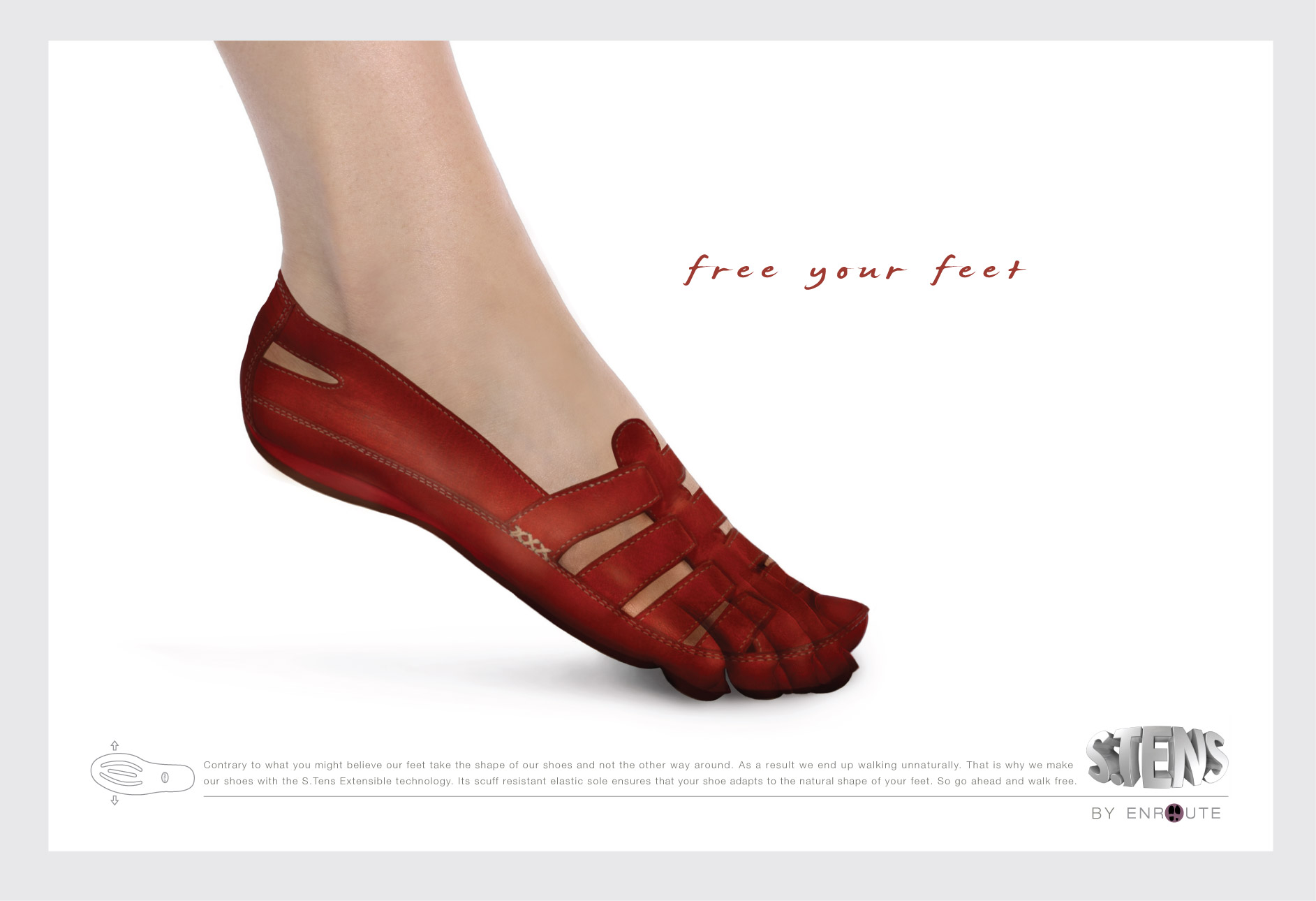 Print campaign for Stens: Enroute shoes
